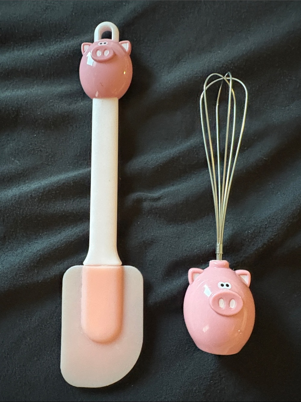 Pink Pig Spatula and Whisk Set